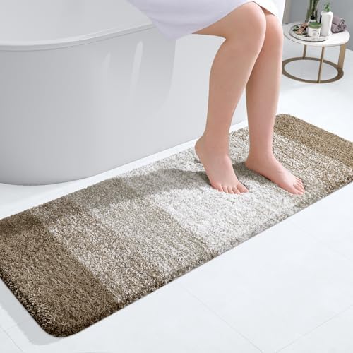 OLANLY Bathroom Runner Rug 47x17, Extra Soft Absorbent Microfiber Bath Rugs by OLANLY