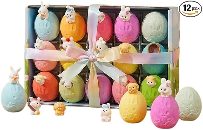 12-Piece Bath Bomb Gift Set for Kids, Bath Bombs for Kids with Surprise Inside, 12 Pack Kid Bath Bombs Gift Set, Organic Colorful Bubble Bath Fizzy Ball, Fun Educational Toy Fizzy (#G(15PC))