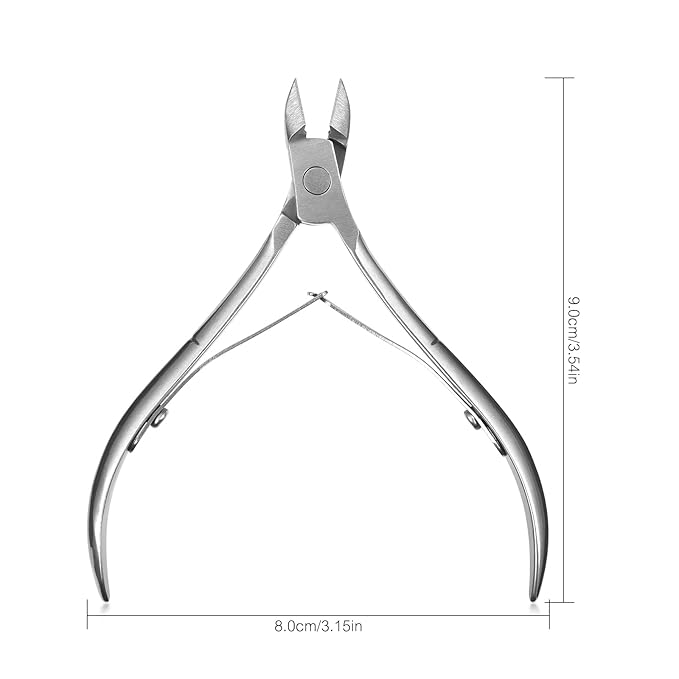 3Pcs Cuticle Clipper Stainless Steel Scissors Professional Cuticle Dead Skin Cutter with Sharp Blades Cuticle Remover Nippers for Nail Care Manicure Pedicure Tool