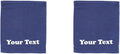 Personalize Your Towels with Custom Embroidery: Names, Monograms, and Initials. Perfect for Bathroom, Spa, Gym, Shower, Kids, Adults, Pool, Travel, Gifts, 2-Piece Wash Cloths Set - Navy Blue