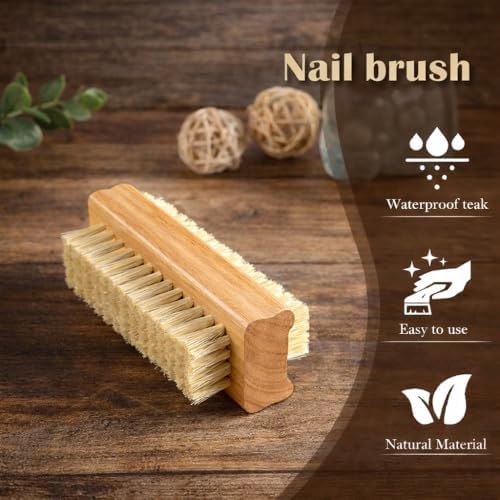 4 Pcs Wooden Nail brush Two Sided for Cleaning Fingernails,Fingernail Scrub Brushes Soft Stiff Bristles,Nature Wooden Scrubber Nails Toes Cleaning Brush for Men Women Kids - Image 6