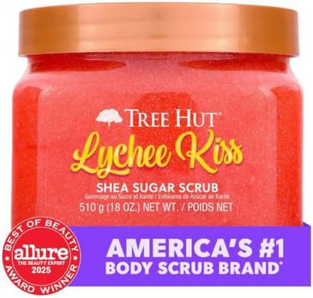Tree Hut Shea Sugar Scrub, Lychee Kiss, 18 Ounce (Pack of 12) - Image 3