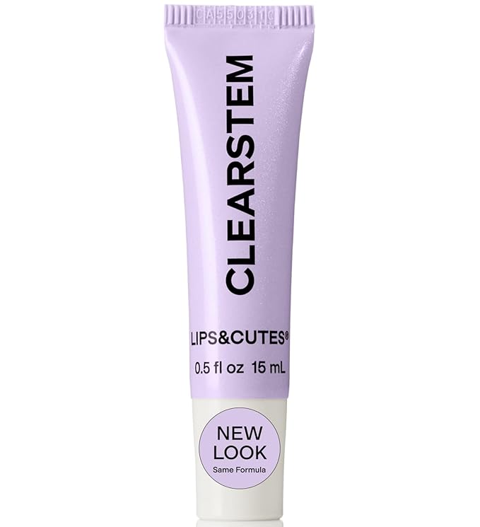 CLEARSTEM LIPS&CUTES Lip Balm & Cuticle Care - Multi-Tasking Hydrating Balm with Peptides, Vitamin E & Green Tea - Lip Care Products & Cuticle Balm Essentials for Daily Soothing & Nourishing Routine
