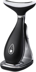 VRAIKO Lily Neck Face Massager, Face Sculpting Tool, Skin Rejuvenation Device with Thermal, Triple Action LED and Vibration, for Anti-Aging, Lifting and Tightening Sagging Skin (Frosted Black)