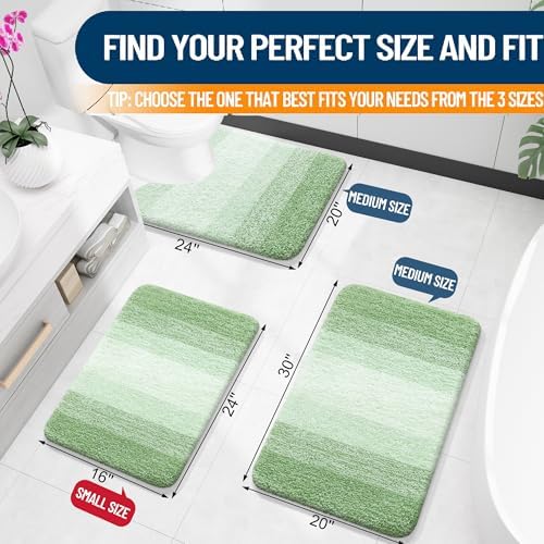 OLANLY Bathroom Runner Rug 40x24, Extra Soft Absorbent Microfiber Bath Rugs - Image 2