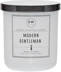 DW Home Modern Gentleman Scented Candle – Cedarwood, Birch & Bergamot Fragrance, 9 oz Single Wick Jar Candle, Long Burning Home Fragrance