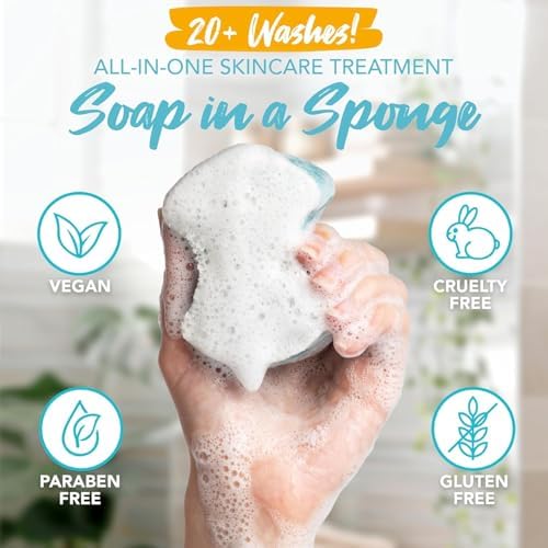 Spongables Pedi Scrub Foot Exfoliating 20+ Wash Sponge, Clean & Fresh, 3 Count - Image 3