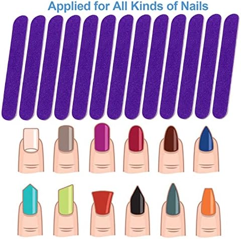 Mini Nail Files Bulk (100 Pcs), Double Sided Emery Board Nail File for Nature Nails, Manicure Tool Set Disposable Colorful Nail File for Home Salon Use Travel Size Men Women Kids Wood Board - Image 3