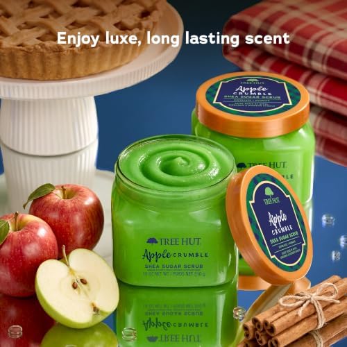 Tree Hut Apple Crumble Body Scrub, Exfoliating Sugar Scrub, Vegan, 18 Oz - Image 3