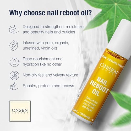 ONSEN Secret Nail Reboot Duo - Treatment for Damaged Nails - Natural Nail Care & Cuticle Repair - Visible Results For Perfect Nails, Cuticle Conditioner Cream 15ml & Nail Reboot Oil 10ml - Image 3