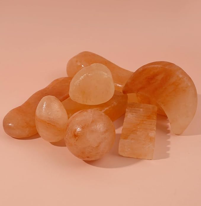 2 Pcs Ball Himalayan Salt Massage Stones Hot Massage Cold Massage Stones Set Warm Rocks Kit for Facial SPA1.97IN