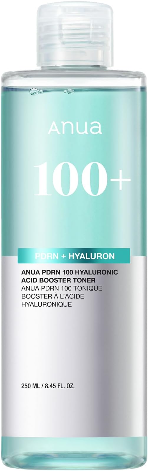 Anua PDRN 100 Hyaluronic Acid Booster Toner, Hydrating Face Toner for Dry Skin, Salmon DNA & Collagen for Glass Skin Glow, Moisturizing Daily Toner for Smooth Texture, Korean Skincare, 8.45 fl oz