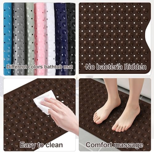 XLHOMO 26PC Bathroom Accessories Set - Gorgeous Brown Bathroom Set, Bathroom Accessory Set, Shower Curtain Set with Bathtub Mats for Shower Tub, Trash Can & Soap Dispenser - Image 6