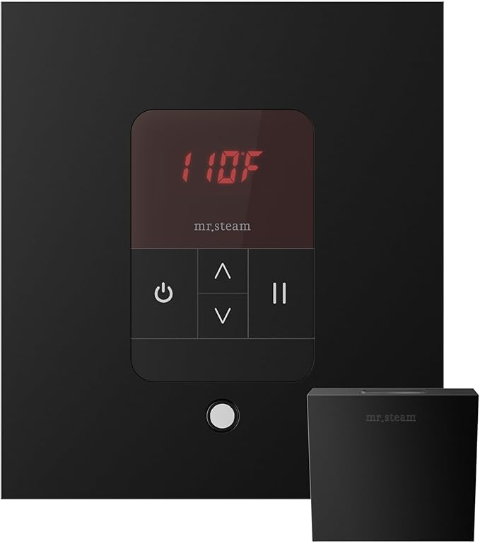 Mr Steam Basic Butler Steam Shower Ctrl Pkg w/Square iTempo Control and Steamhead in Brushed Nickel
