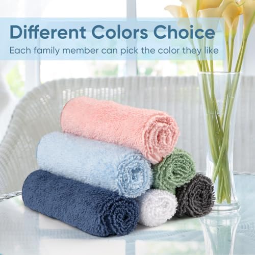 HOMEXCEL Washcloths 24PK, Ultra Soft&Highly Absorbent Face Towels, 12X12 in - Image 7