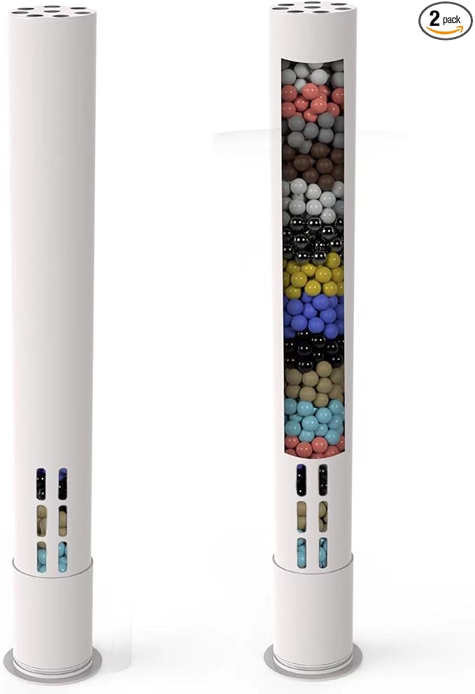 2 Pack Shower Filter Cartridge, JNILE 15 Stage Replacement Shower Filter for Hard Water, High Output Universal Replacement Filter Cartridge, Remove Chlorine Heavy Metals and Sediments