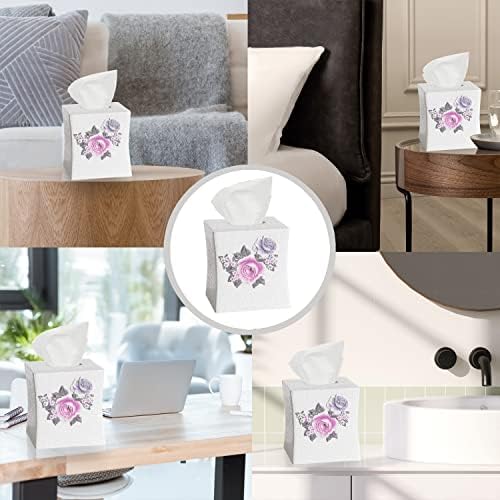 Zahari Home 2pc Michelle Bathroom Set Waste Basket & Tissue Cover Modern Classic Decor Stylish Unique Design Beautiful Floral Bathroom Accessories Set - Image 7
