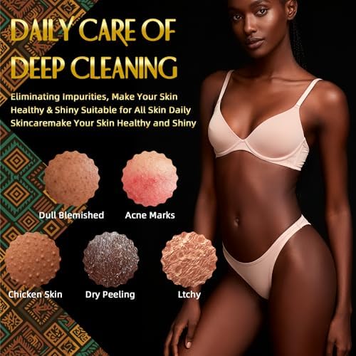 UJFQBH 3 Pack African Net Sponge Authentic Rosewood Exfoliating Washcloth - Image 5
