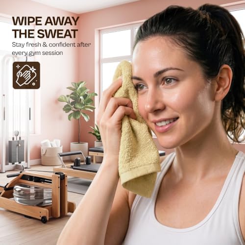Utopia Towels 12 Pack Washcloths, 12x12 in, 100% Cotton, Beige - Image 5