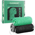 Cleangor 3Pcs African Net Sponge Authentic with Knots - Exfoliating Body by Cleangor