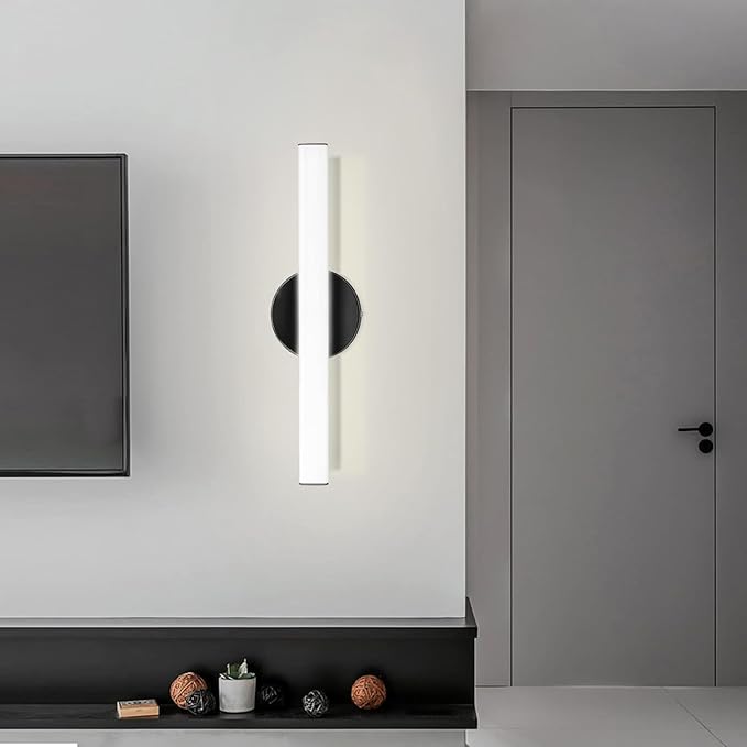 OOWOLF 2 Pack Bathroom Vanity Light, Adjustable Brightness 12W 17.3inch Bathroom Light Fixtures,1200LM Led Vanity Bar, 5000K Natural White, Wall Lamp for Mirror Living Room, Hallway, Cabinet Porch