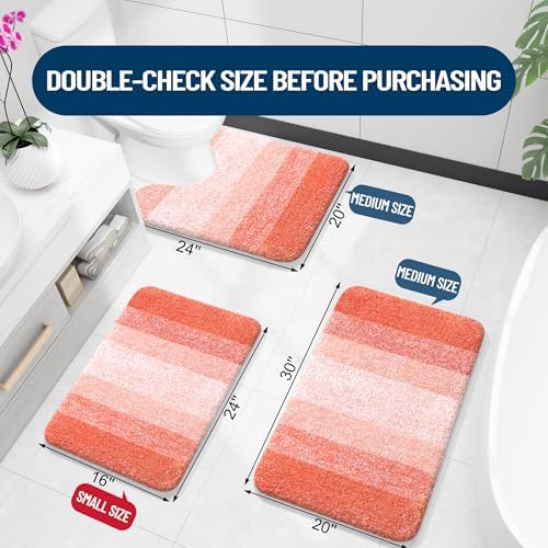 OLANLY Bathroom Runner Rug 70x24, Extra Soft Absorbent Microfiber Bath Rugs - Image 2