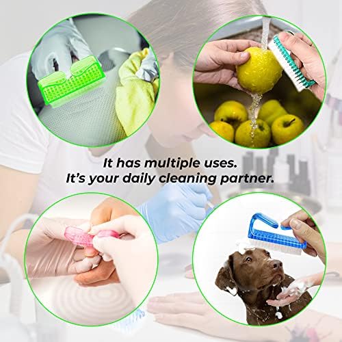 4 Pcs Nail Brush for daily Use - 4 Different Kinds of Fingernail brush with Plastic Handle Nail brush for cleaning Fingernails and Pedicure for Toes and Nails Men Women - Image 3