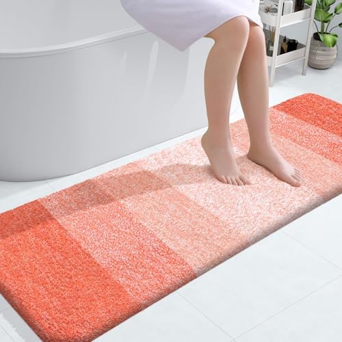 OLANLY Bathroom Runner Rug 59x20, Extra Soft Absorbent Microfiber Bath Rugs by OLANLY