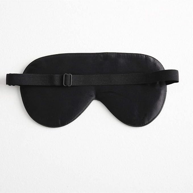 Tim & Tina Silk Sleep Mask for Women Men Comfortable Blindfold Eye Mask with Adjustable Strap for Travel Yoga Nap Shift Work (Green Flower)