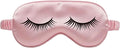 Mulberry Natural Silk Sleep Mask for Kids with Adjustable Elastic Strap, Super Cute Sleeping Eye Mask for Children, Size S, (Pink with Eyelashes)