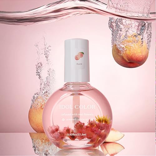 Flowery Scented Cuticle Oil, Infused with Real Flowers, Cuticle Revitalize Oil, Cuticle Remover - Cuticle Softener (0.92 fl.oz, PEACH) - Image 2