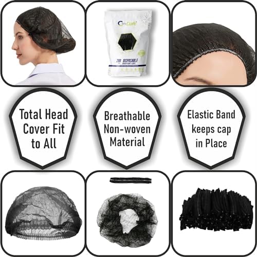 Disposable Bouffant Caps 21 Inch Non Woven Hair Net Elastic Head Cover For Food Service Kitchen Salon Lab Spa And Hygiene Use