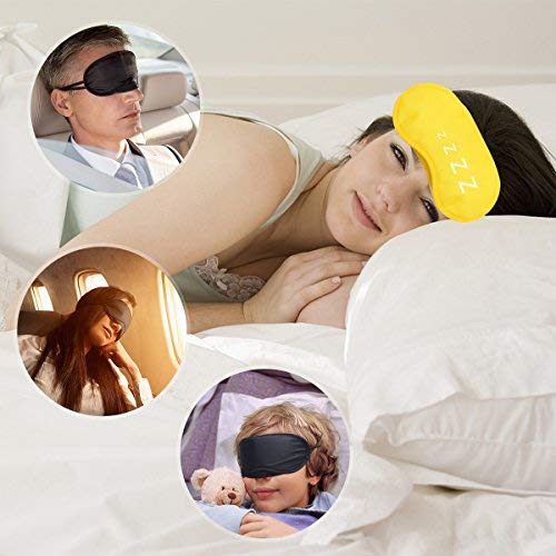 12 Pcs Multicolor Sleep Eye Mask Soft Eye Mask Cover Lightweight Blindfold with Elastic Strap Headband Eyeshades for Travel Nap Eye Cover for Kids Women Men, 12 Colors