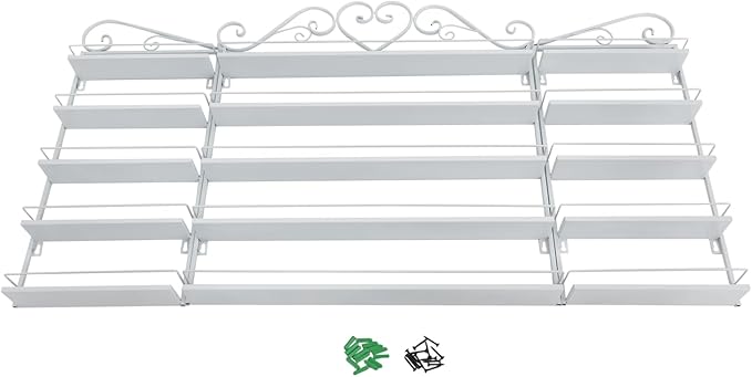 5 Tiers Wall-Mounted Nail Polish Storage Racks Metal Nail Polish Holder Cosmetic Display Case Lipstick Perfume Wall-Mounted Shelf for Home Spa Nail Salon Shop