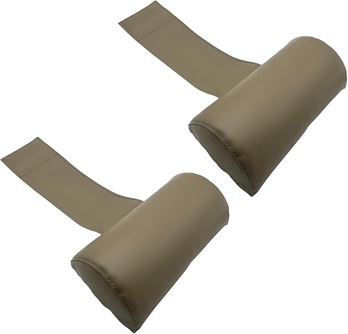Poolzilla Universal Beige Spa Pillow, (2 Pack) Made of Soft Foam for Outdoor Hot Tubs and Chaise lounges - Adjustable Headrest and Weighted that Fits Any Spa