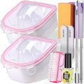 Teenitor 10Pcs Soak Off Bowl Nail Soaking Bowl Kit 2 Nail Soaking Bowl Acetone Proof Soak Off Gel Polish Remover Bowl, Manicure Bowl Cuticle Peeler Scraper Cuticle Oil Nail File Buffer Brush by PERFECTYOURBEAUTY