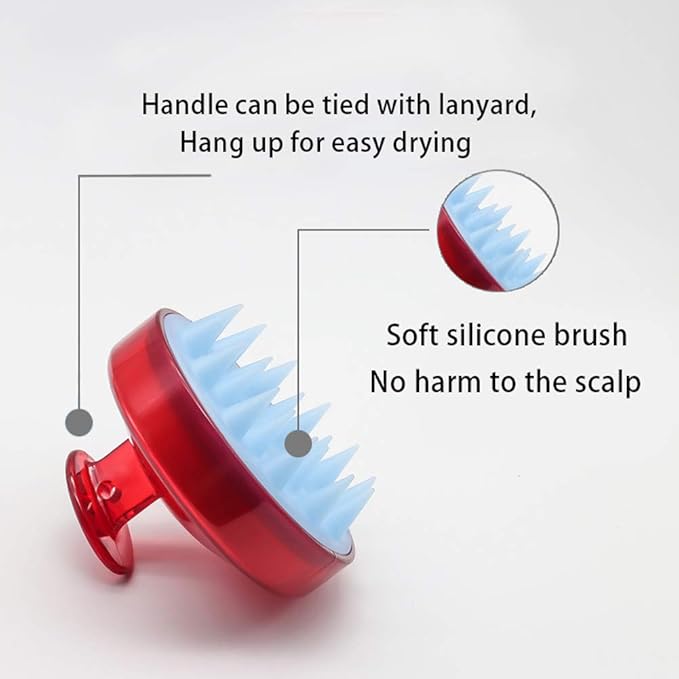 INVODA 2PCS Scalp Massager Shampoo Brush Soft Silicone Bristles for Dandruff Removal & Hair Growth, Waterproof Wet/Dry Use, Men, Women & Pets