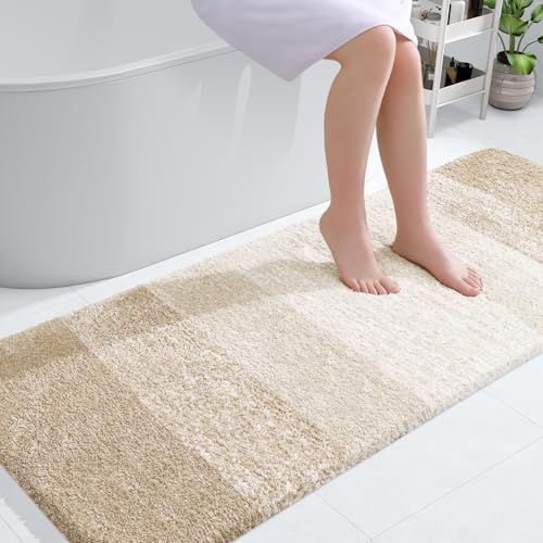 OLANLY Bathroom Runner Rug 59x24, Extra Soft Absorbent Microfiber Bath Rugs by OLANLY
