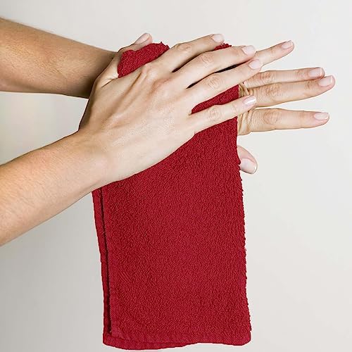 Utopia Towels 24 Pack Washcloths, 12x12 in, 100% Cotton, Red - Image 3