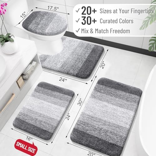 OLANLY Bathroom Rugs Mat 30x20, Extra Soft Absorbent Microfiber Bath Rugs - Image 2
