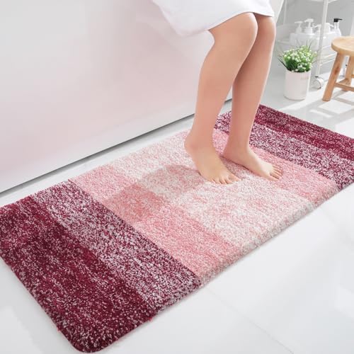 OLANLY Bathroom Runner Rug 40x24, Extra Soft Absorbent Microfiber Bath Rugs by OLANLY