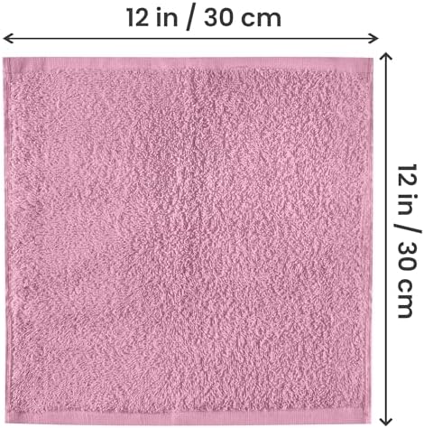 Utopia Towels 24 Pack Washcloths, 12x12 in, 100% Cotton, Pink - Image 2