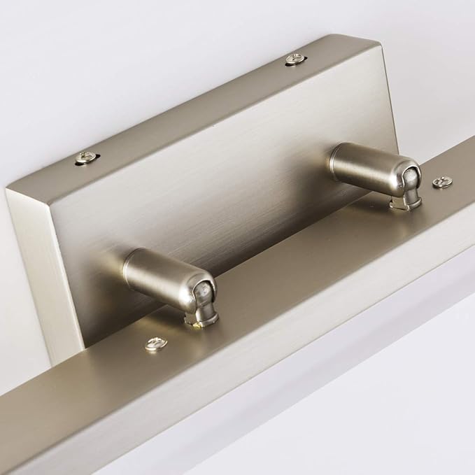 mirrea 24in Modern LED Vanity Light for Bathroom Lighting Dimmable 24w Brushed Nickel (Warm White 3000K)