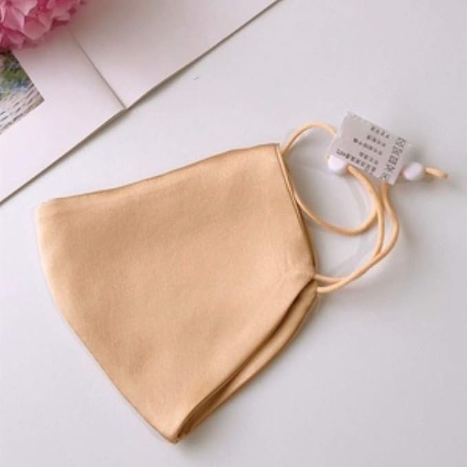 ROSEWARD 100% Mulberry Silk Face Mask for Women Men Reusable Adjustable with Filter Pocket