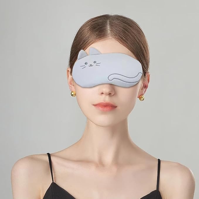 PERFECTSIGHT Cute Sleep Eye Masks (Grey Cat)