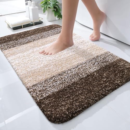 OLANLY Small Bathroom Rugs 24x16, Extra Soft Absorbent Microfiber Bath Rugs by OLANLY