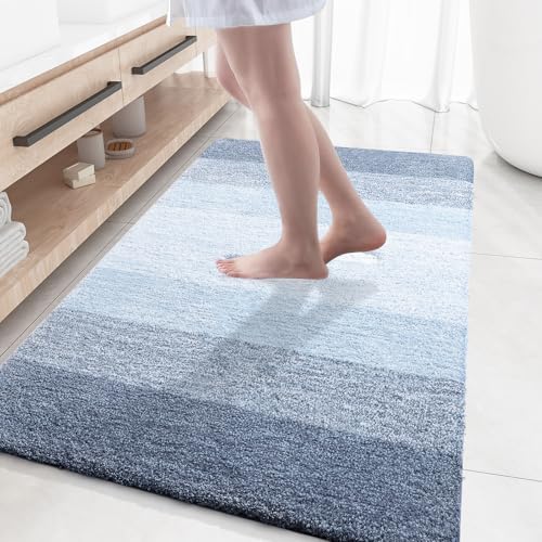 OLANLY Large Bathroom Rugs 59x35, Extra Soft Absorbent Microfiber Bath Rugs by OLANLY