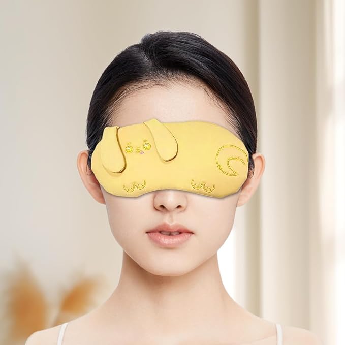 PERFECTSIGHT Cute Sleep Eye Masks (Yellow Puppy)