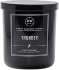 DW Home Thunder Scented Candle – Cedarwood, Birch & Bergamot Fragrance, 9 oz Single Wick Jar Candle, Long Burning Home Fragrance
