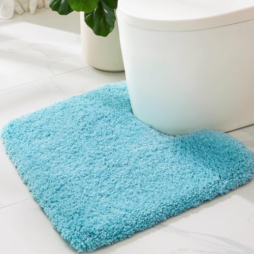 ILANGO Toilet Rugs U Shaped 22" × 24",Soft Absorbent Microfiber Bath Rugs by ILANGO